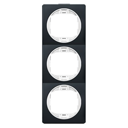 E6713.E0 Maska trostruka EON - vertikalna, crna sa belim nosačem