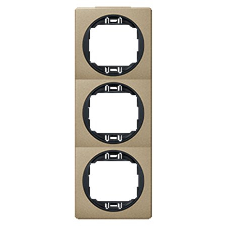 E6713.G2E Maska trostruka EON - vertik., brušeni nikal sa crnim nos.