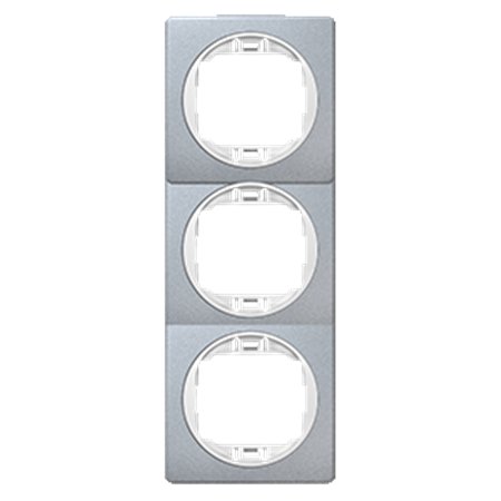 E6713.S0 Maska trostruka EON - vertikalna, silver sa belim nosačem