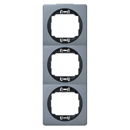 E6713.S1E Maska trostruka EON - vertik., antičko srebro sa crnim nos.