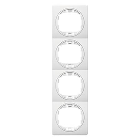 E6714.00 Maska četvorostruka EON - vertik., bela sa belim nosačem