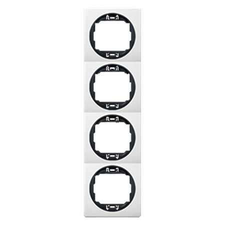 E6714.0E Maska četvorostruka EON - vertik., bela sa crnim nosačem