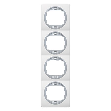 E6714.0S Maska četvorostruka EON - vertik., bela sa silver nosačem