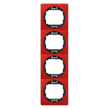 E6714.4E Maska četvorostruka EON - vertik., crvena sa crnim nosačem