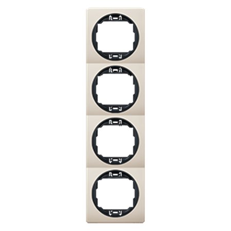 E6714.9E Maska četvorostruka EON - vertik., krem sa crnim nosačem