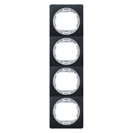 E6714.ES Maska četvorostruka EON - vertik., crna sa silver nosačem