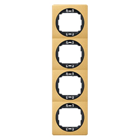 E6714.GE Maska četvorostruka EON - vertik., zlatna sa crnim nosačem