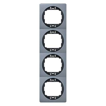 E6714.S1E Maska četvorostruka EON - vert., antičko srebro sa crnim nos