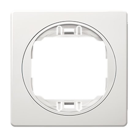 E6801.00 Maska jednostruka EON 80x80, bela sa belim nosačem