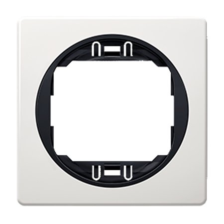 E6801.0E Maska jednostruka EON 80x80, bela sa crnim nosačem