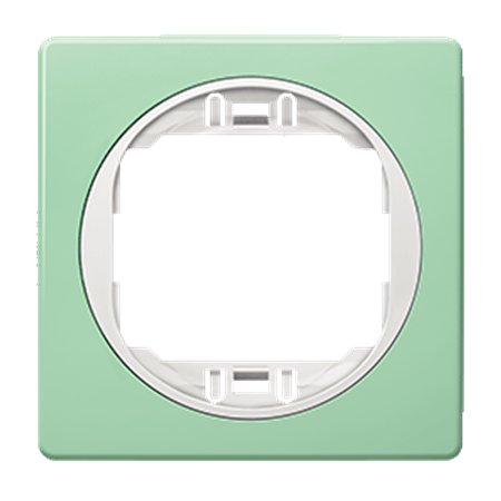 E6801.70 Maska jednostruka EON 80x80, pastel zelena sa belim nosačem