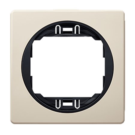 E6801.9E Maska jednostruka EON 80x80, krem sa crnim nosačem