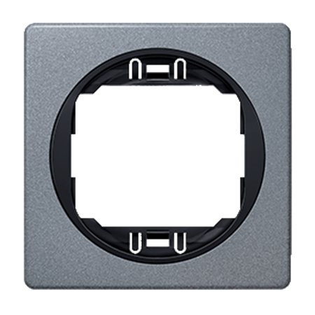 E6801.S1E Maska jednostruka EON 80x80, antičko srebro sa crnim nos.