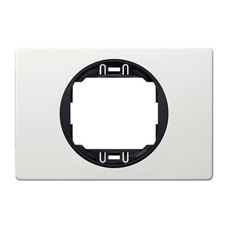 E6803.0E Maska jednostruka EON 80x120, bela sa crnim nosačem