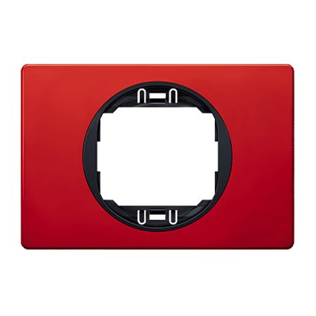 E6803.4E Maska jednostruka EON 80x120, crvena sa crnim nosačem