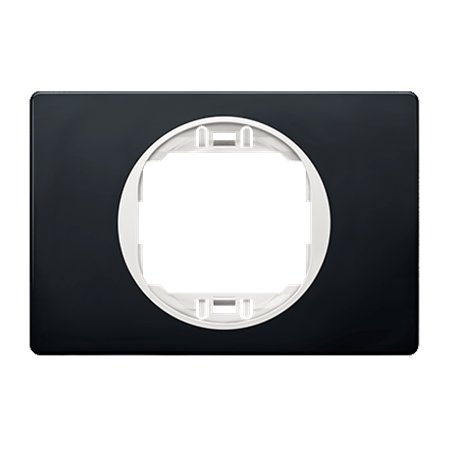 E6803.E10 Maska jednostruka EON 80x120, crna soft sa belim nosačem