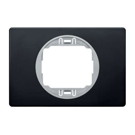 E6803.E1S Maska jednostruka EON 80x120, crna soft sa silver nosačem