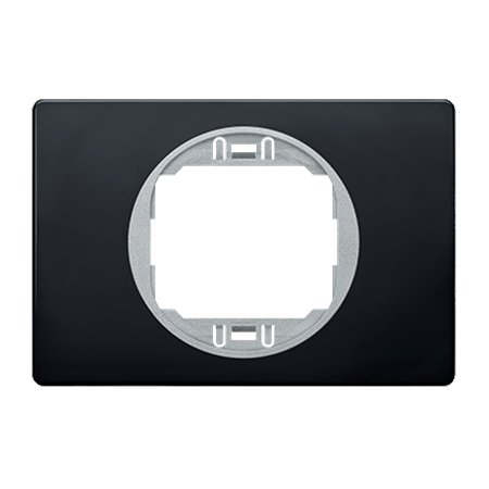 E6803.ES Maska jednostruka EON 80x120, crna sa silver nosačem