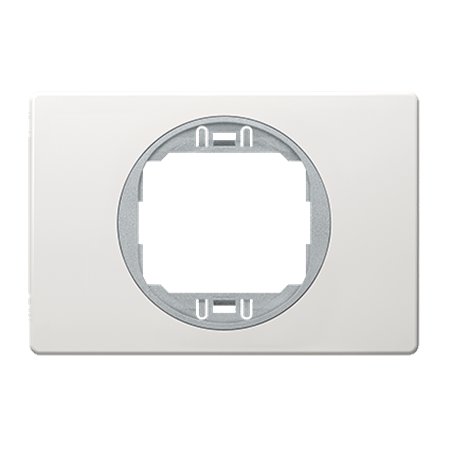 E6803.K2S Maska jednostruka EON 80x120, bela soft sa silver nosačem