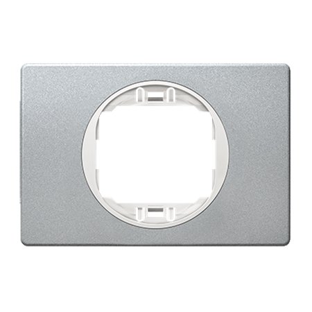 E6803.S0 Maska jednostruka EON 80x120, silver sa belim nosačem