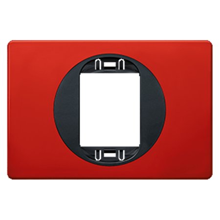 E6803U.4E Maska jedn. EON 80x120 za uski tast., crvena sa crnim nos.