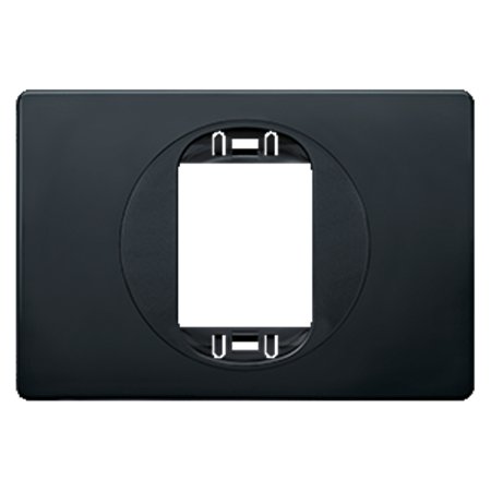 E6803U.EE Maska jedn. EON 80x120 za uski taster, crna sa crnim nosačem