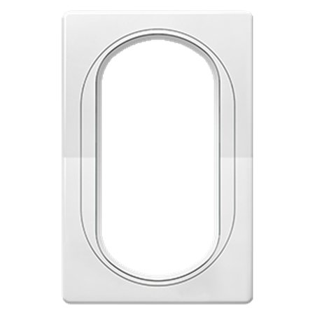 E6805.00 Maska duple priključnice EON, bela sa belim nosačem