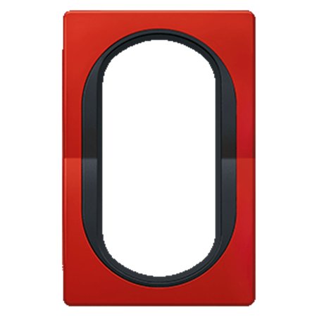 E6805.4E Maska duple priključnice EON, crvena sa crnim nosačem