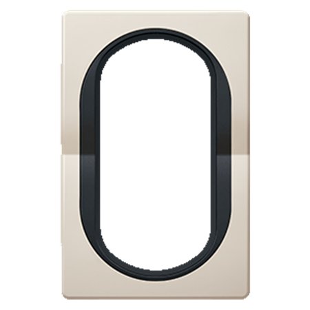 E6805.9E Maska duple priključnice EON, krem sa crnim nosačem