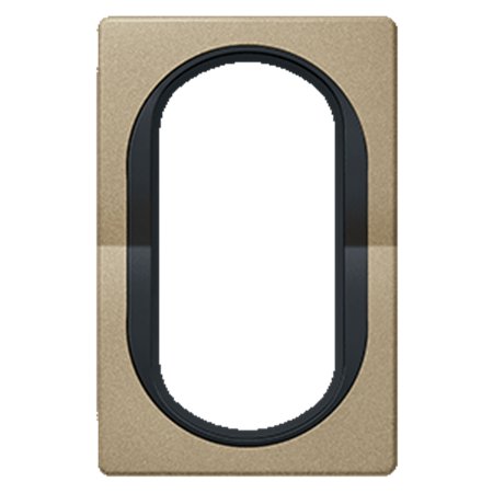 E6805.G2E Maska duple priključnice EON, brušeni nikal sa crnim nosačem