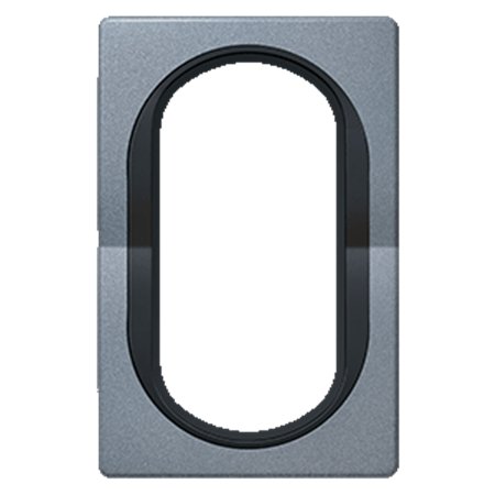 E6805.S1E Maska duple priključnice EON, antičko srebro sa crnim nos.