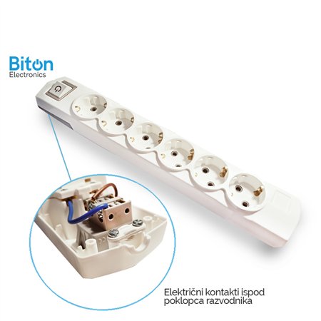 GNEZDO SA 6 MESTA PREKIDAČ 961100