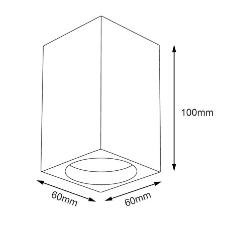 Plafonska spot lampa / reflektor u crnoj boji.