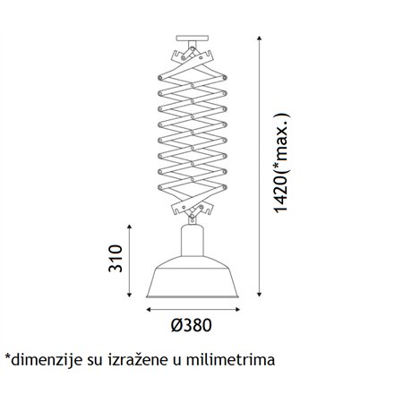 RUSTIK 97 VISILICA 1*E27 BLACK/GOLD