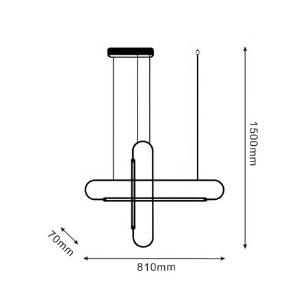 SOLEA 45 LUSTER 20W 3000K CRNA