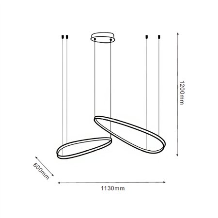 SOLEA 17 LUSTER 48W 3000/4000/6000K CRNA