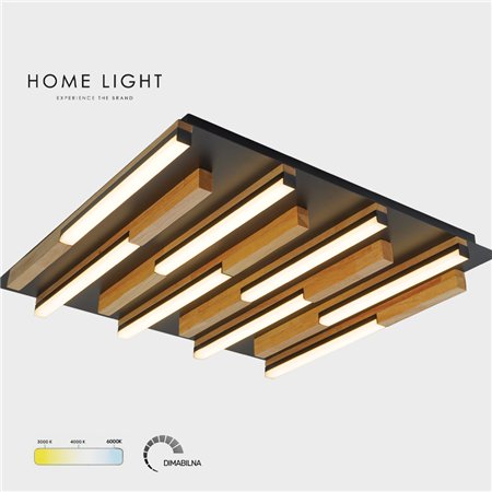 SOLEA 33 LED PLAFONJERA 36W 3000/4000/6000K CRNA/DRVO DIMABILNA