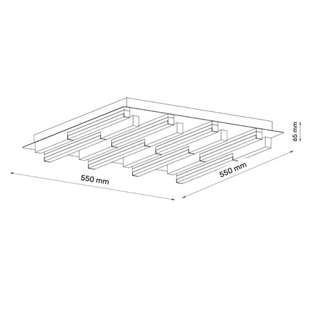 SOLEA 33 LED PLAFONJERA 36W 3000/4000/6000K CRNA/DRVO DIMABILNA