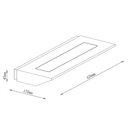 SOLEA 50 ZIDNA LAMPA 12W 3000K DRVO