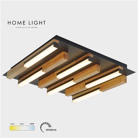 SOLEA 32 LED PLAFONJERA 20W 3000/4000/6000K CRNA/DRVO DIMABILNA