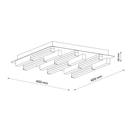 SOLEA 32 LED PLAFONJERA 20W 3000/4000/6000K CRNA/DRVO DIMABILNA