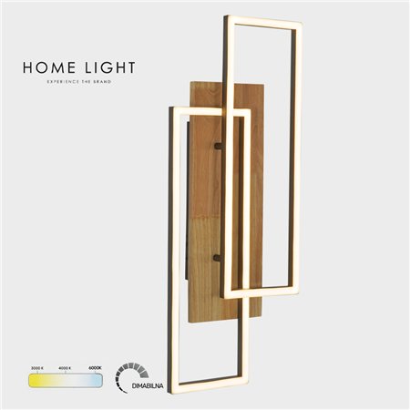 SOLEA 37 LED PLAFONJERA 40W 3000/4000/6000K CRNA/DRVO DIMABILNA