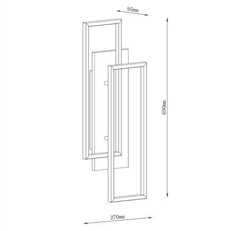 SOLEA 37 LED PLAFONJERA 40W 3000/4000/6000K CRNA/DRVO DIMABILNA