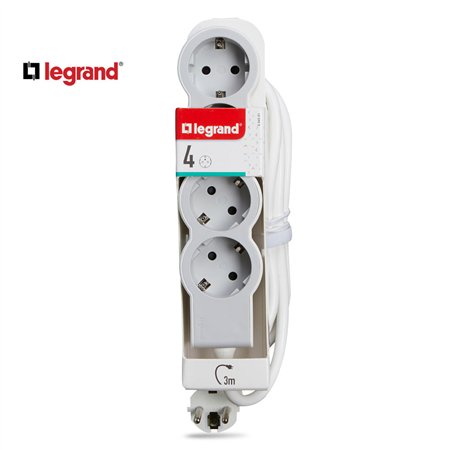 LG 694561 PRODUŽNI BLOK 4X2P+E 3M (BELA/S.SIVA)