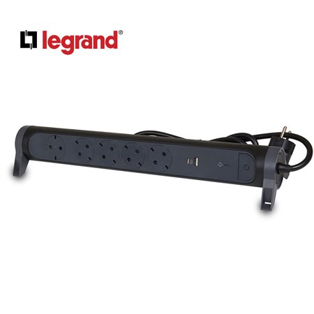 LG 694514 PRODUŽNI BLOK SA UPZ 5X2P+E 1XUSB-A 1XUSB-C 1.5M (CRNA/T.SIVA)