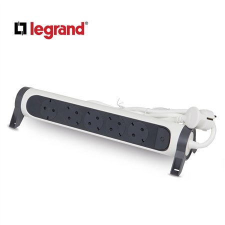 LG 694542 PRODUŽNI BLOK 5X2P+E 5M (BELA/T.SIVA)