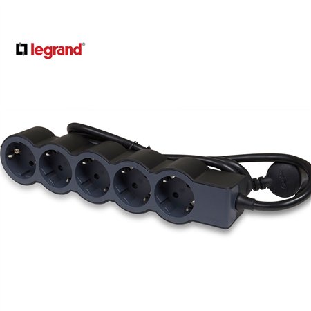 LG 694556 PRODUŽNI BLOK 5X2P+E 1.5M (CRNA/T.SIVA)