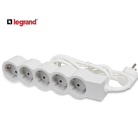 LG 694555 PRODUŽNI BLOK 5X2P+E 1.5M (BELA/S.SIVA)