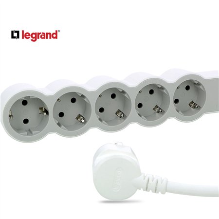 LG 694555 PRODUŽNI BLOK 5X2P+E 1.5M (BELA/S.SIVA)