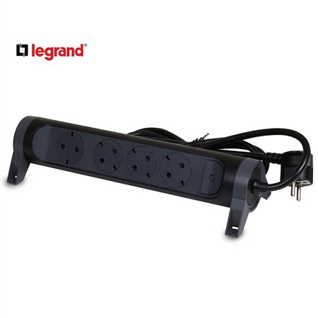 LG 694537 PRODUŽNI BLOK 4X2P+E 3M (CRNA/T.SIVA)